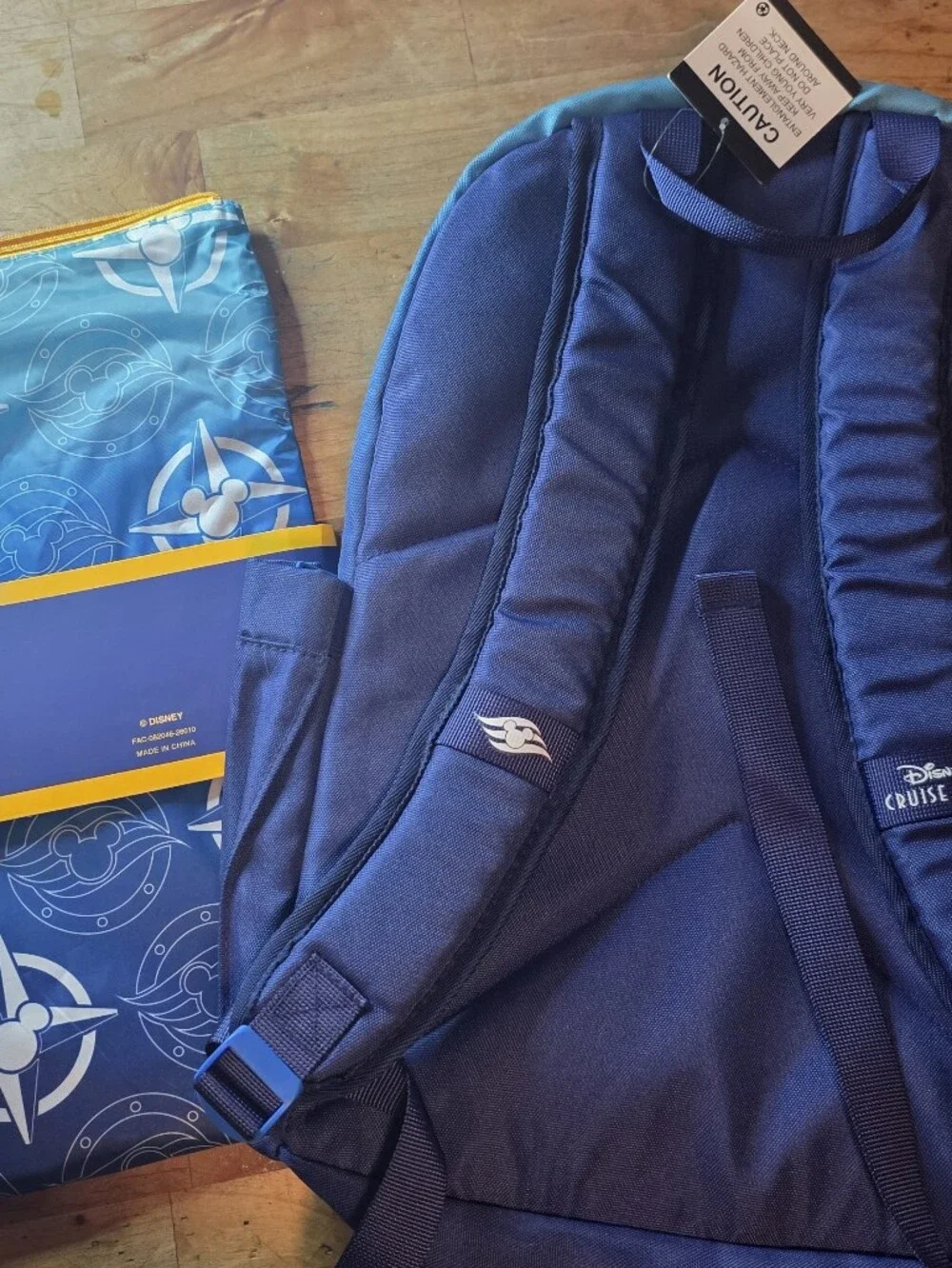 NWT Exclusive Disney cruise line backpack and Wet/dry bag.